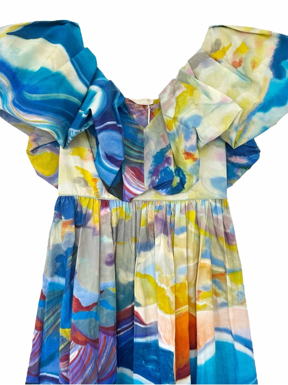 NWT Ulla Johnson Francesca Tuck Landscape Limited Edition Midi Dress Size 4 - Picture 4 of 14
